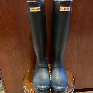 Matte Navy Hunter Boots
